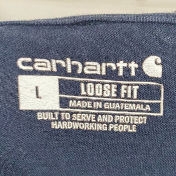 Carhartt Navy Blue Loose Fit Short Sleeve T-Shirt - Picture 3 of 3